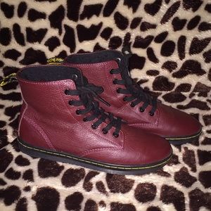 Red Leyton Dr.Martens Leather Boots❤️